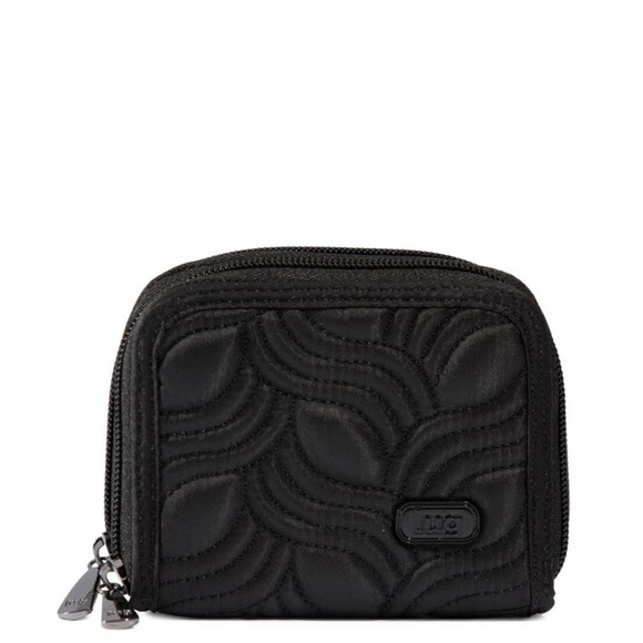 Lug Splits Compact RFID Wallet NWT Contemporary Midnight Black - Picture 3 of 10